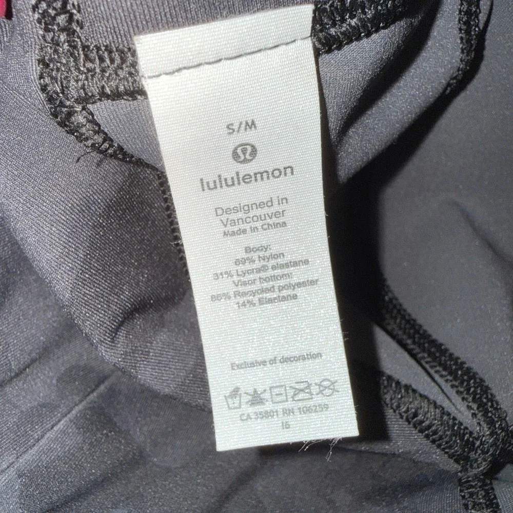 Lululemon License to Train Hat Womens S/M Pre-Owned Charcoal Camo Stretch Cap - Picture 7 of 8